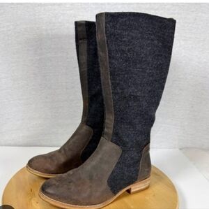 CAT by Caterpillar Sabrina Wool & Leather Tall Zip Up Riding Boots sz 9